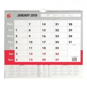 Office 2019 Wall Calendar A3 941026