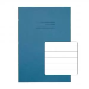 RHINO A4 Exercise Book 32 Pages 16 Leaf Light Blue 15mm Lined