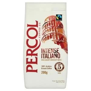 Percol 227g Fairtrade Italiano Ground Coffee Organic Medium Roasted