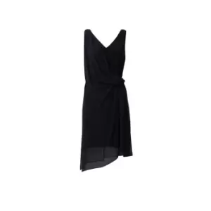 Adrianna Papell Chiffon Overlay Sheath Dress - Black