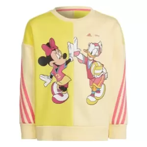 adidas x Disney Daisy Duck Crew Sweatshirt Kids - Impact Yellow / Almost Yellow