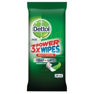 Dettol 3X Power Multi Purpose Wipes - Pack of 28