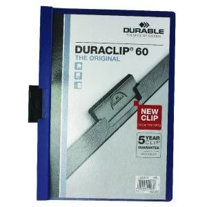 Durable 6mm Duraclip File A4 Dark Blue Pack of 25 220907