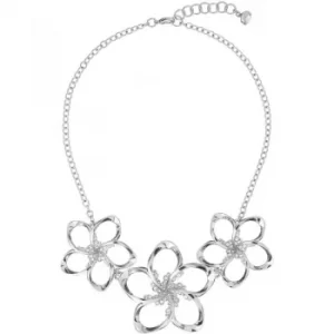 Ted Baker Ladies Silver Plated Crystal Blossom Necklace