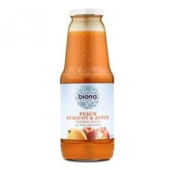 Biona Peach Apricot & Apple Juice - 1Ltr