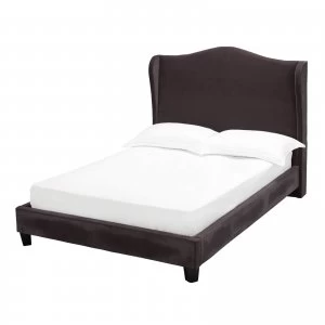 Chateaux Charcoal Double Wing Bed WOOD, FABRIC