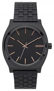 Nixon Time Teller All Black / Rose Gold Black IP Watch