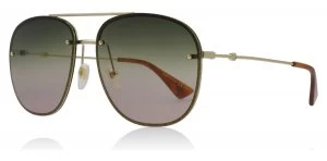 Gucci GG0227S Sunglasses Gold 004 62mm