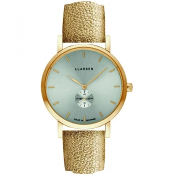 LLARSEN Blue and Gold 'Josephine' Ladies Classical Watch - 144gtg3-ggold18