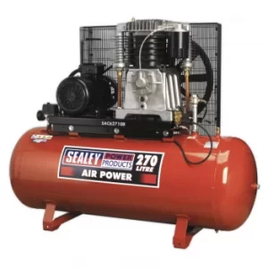 Compressor 270L Belt Drive 10HP 3PH 2-STAGE with Cast Cylinders