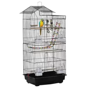 PawHut Bird Cage for Budgies Finches Canaries w/ Accessories Toys Tray