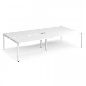 Adapt II Sliding top Double Back to Back Desk s 3200mm x 1600mm - White