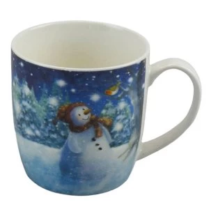 Jan Pashley Christmas Snowman Porcelain Mug
