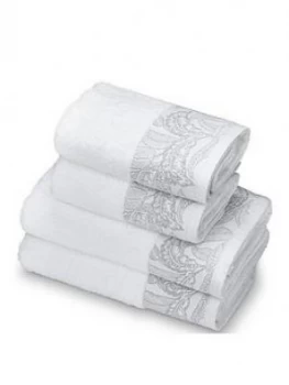 Accessorize Mozambique 4 Piece Towel Bale - White
