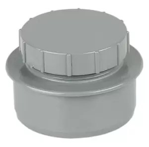 Floplast Ring Seal Soil Grey Access Cap, (Dia)110mm