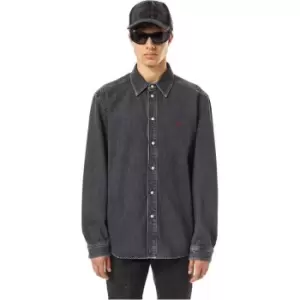 Diesel Long Sleeve Denim Shirt - Black