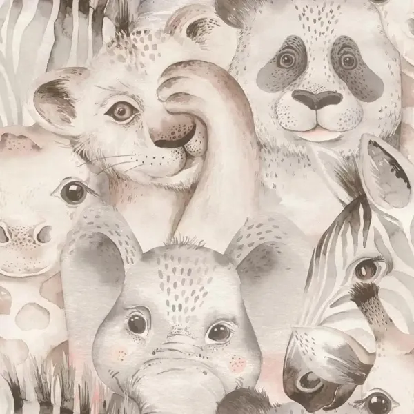 Rasch Emporium Bambino Collection - Zoo Animals Wallpaper