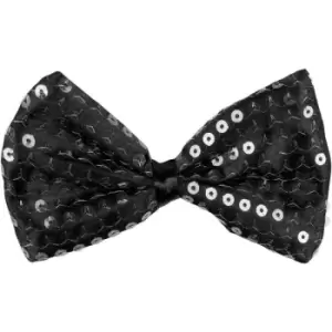Spangles Sequin Bow Tie for Adults (Black)
