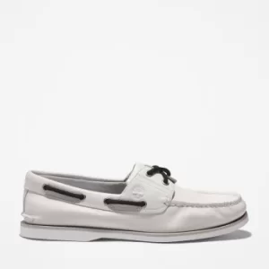 Timberland 2-eye Classic Boat Shoe For Men In White, Size 8