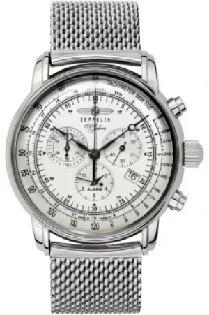 Mens Zeppelin 100 Jahre Alarm Chronograph Watch 7680M-1