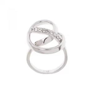 Ladies Karen Millen PVD Silver Plated Ring Small