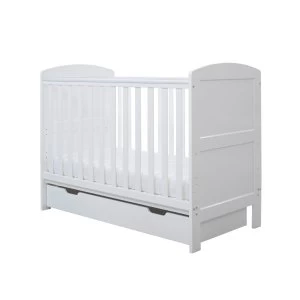 Ickle Bubba Coleby Mini Cot Bed with Under Drawer White