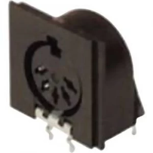 DIN connector Socket horizontal mount Number of pins 5 Black Hirschmann MAB 5SH