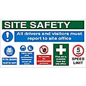 Site Sign Site Safety Fluted Board 45 x 80 cm