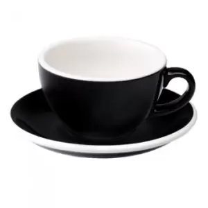 Cappuccino cup with a saucer Loveramics Egg Black, 200ml