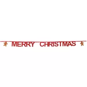 Merry Christmas Gingerbread Polyester Bunting