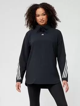 adidas Training Icons Longline Jumper, Black, Size XL, Women