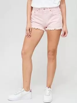 Levis 501&reg; Original Denim Shorts - Dispersed Dye Quartz Pink, Size 26, Women