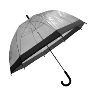Adults Unisex Transparent Dome Walking Umbrella (One Size) (Clear/Black)