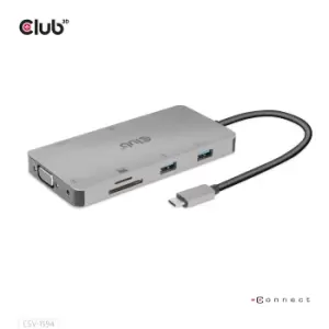 CLUB3D USB Gen1 Type-C 9-in-1 hub with HDMI, VGA, 2x USB Gen1...