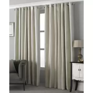 Riva Home Hurlingham Ringtop Eyelet Curtains (229 x 229cm) (Champagne)