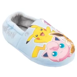 Pokemon Girls Slippers (2 UK) (Pastel Blue/Yellow/Pink)
