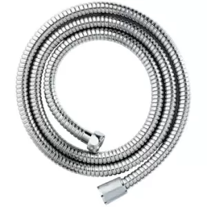 Double Spiral Stainless Steel Shower Hose in Chrome - 2m x 8mm - Chrome
