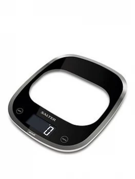 Salter Curved Glass Aquatronic Electronic Kitchen Scale 1050 In Black