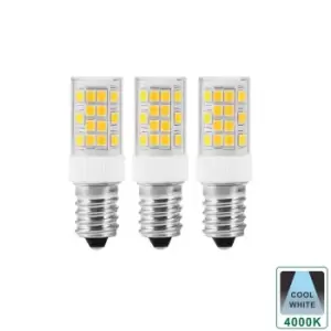 Cool White E14 4W Dimmable Capsule LED Bulb, Pack of 3