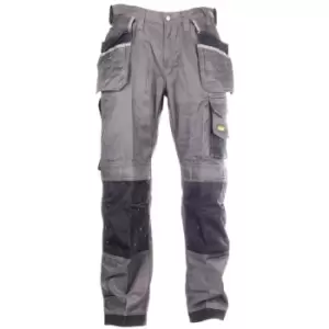 Snickers DuraTwill Trousers With Holster Pockets (Grey/Black) 32'' L 31 W - Grey/Black