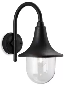 Astra 1 Light Lantern - Wall Light Black Resin IP44, E27