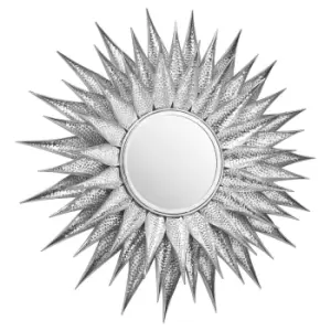 90cm Ohlson Silver Large Sunburst Mirror