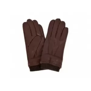 Eastern Counties Leather Mens Rib Cuff Gloves (S) (Brown)