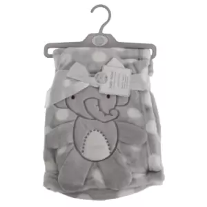 Snuggle Baby Baby Boys/Girls Polka-Dot Elephant Wrap (75cm x 100cm) (Grey/White)