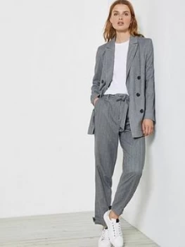 Mint Velvet Herringbone Sports Pant - Grey, Size 10, Women
