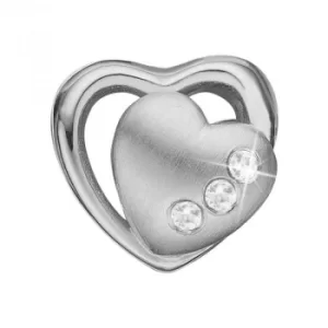 Ladies Christina Sterling Silver 2 Hearts Bead Charm