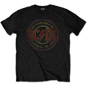 AC/DC - Est. 1973 Mens Small T-Shirt - Black