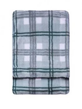 Gallery Faux Fur Check Throw
