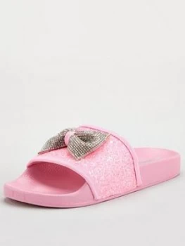 Lelli Kelly Girls Maelle Bow Slider - Pink, Size 2.5 Older