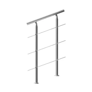 Banister Stainless Steel 2.6ft 3 Crosspieces